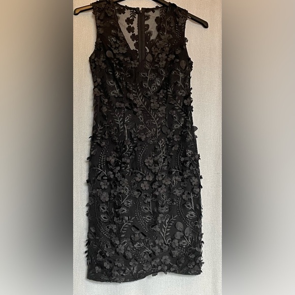 NWOT White House Black Market 3D floral appliqué dress - Picture 4 of 13